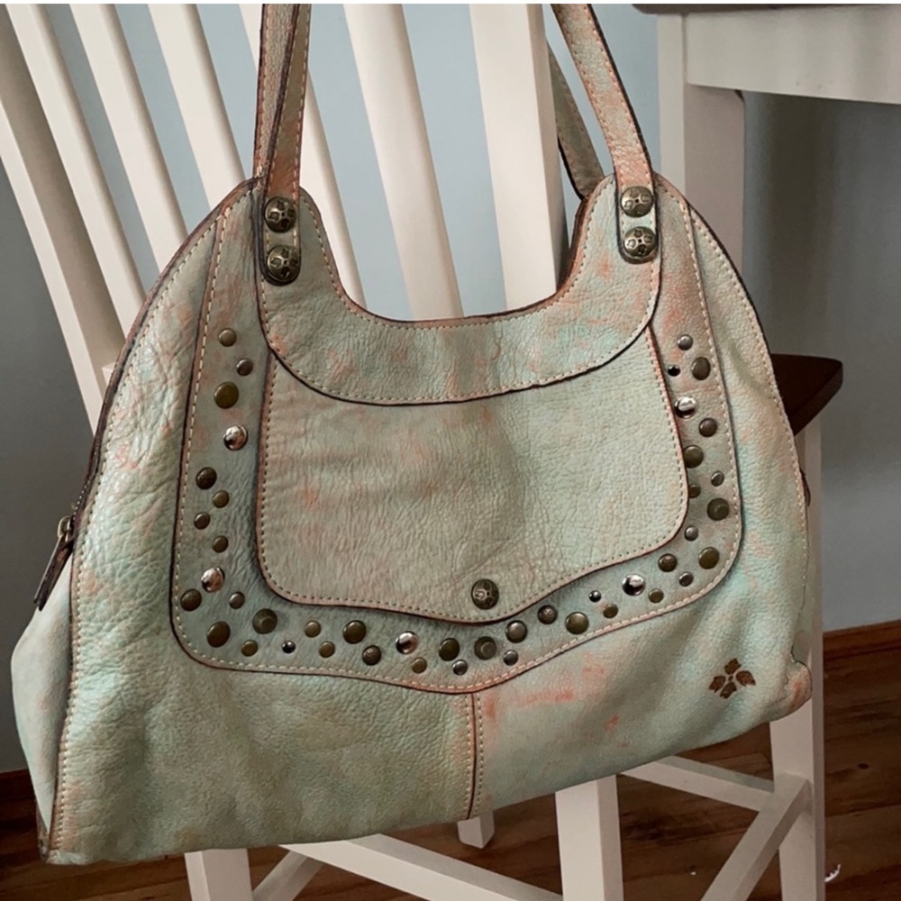 studded leather handbag Patricia Nash